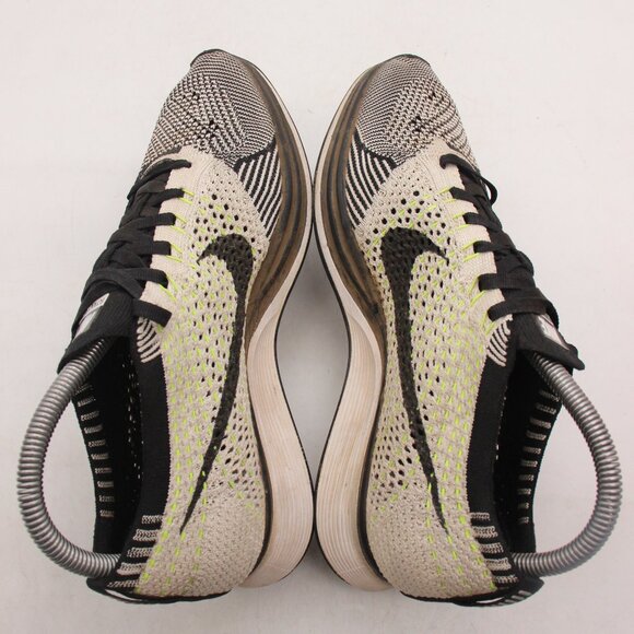 Nike Flyknit Racer Men's 6.5 Black Fabric Running Shoes Sneakers 526628-011 - Picture 6 of 9